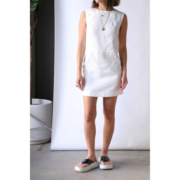 Loulou Studio Hoya Sleeveless Dress in Ivory Medium New Womens Mini backless - Picture 14 of 14